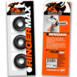 Oxballs Lot de 3 Cokrings Ringer Max 20 mm Noirs